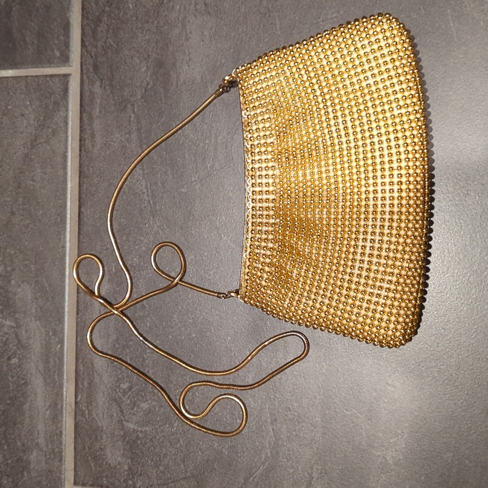 80sVINTAGE Beaded gold bag